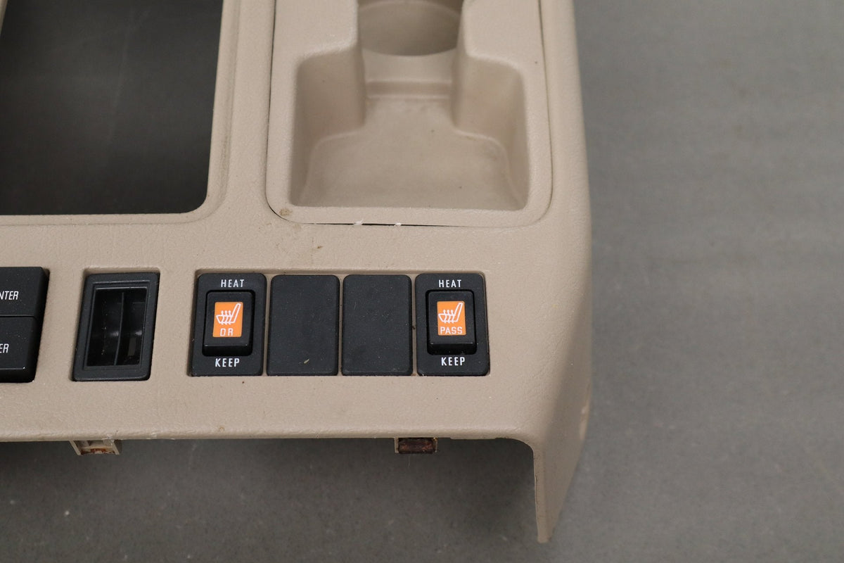 1998-2002 Isuzu Trooper Floor Shifter Bezel, Front Center Console Beige OEM