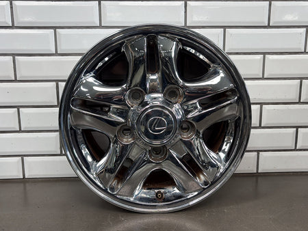 1998-2002 Lexus LX470 (J100) 16x8 OEM Chrome Wheels (4) + Silver Spare (Rust)
