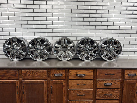 1998-2002 Lexus LX470 (J100) 16x8 OEM Chrome Wheels (4) + Silver Spare (Rust)