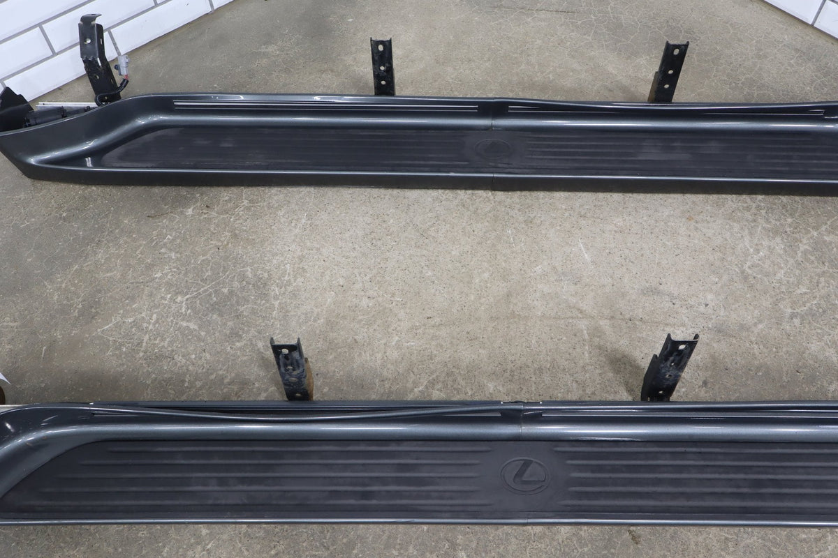 1998-2002 Lexus LX470 (J100) Running Boards Pair Black Onyx (202) (Stone Chips)