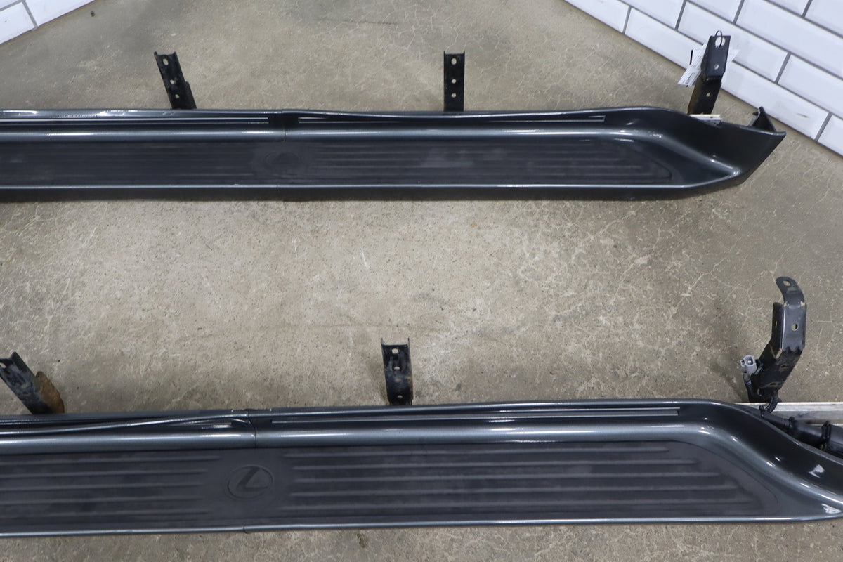 1998-2002 Lexus LX470 (J100) Running Boards Pair Black Onyx (202) (Stone Chips)