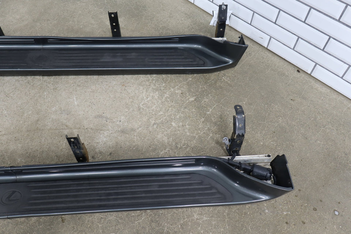 1998-2002 Lexus LX470 (J100) Running Boards Pair Black Onyx (202) (Stone Chips)