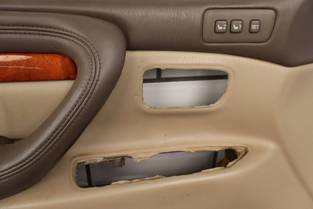 1998-2002 Lexus LX470 Left Front Door Trim Panel Ivory 003