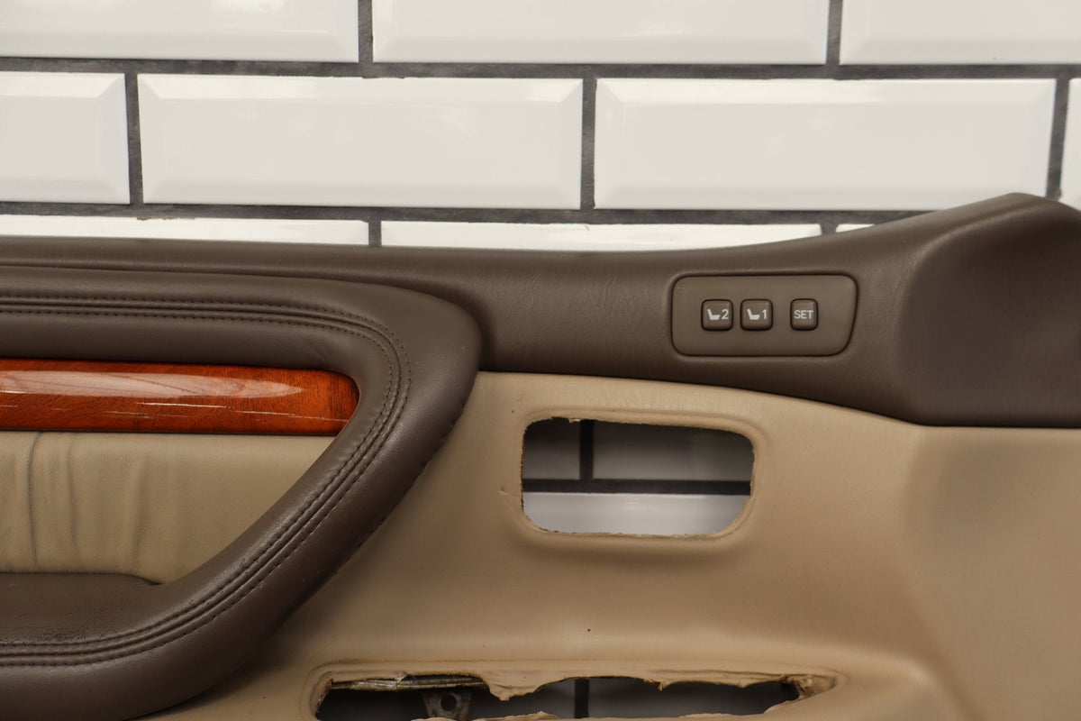 1998-2002 Lexus LX470 Left Front Door Trim Panel Ivory 003