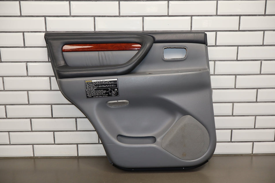 1998-2002 Lexus LX470 Left Rear Door Trim Panel Gray 10