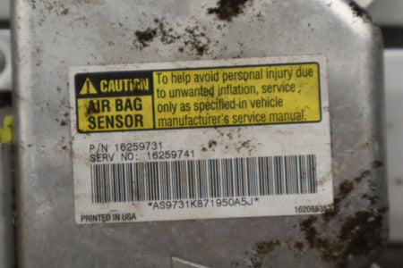1998 Chevrolet Corvette Airbag Module/Sensor OEM 16259731