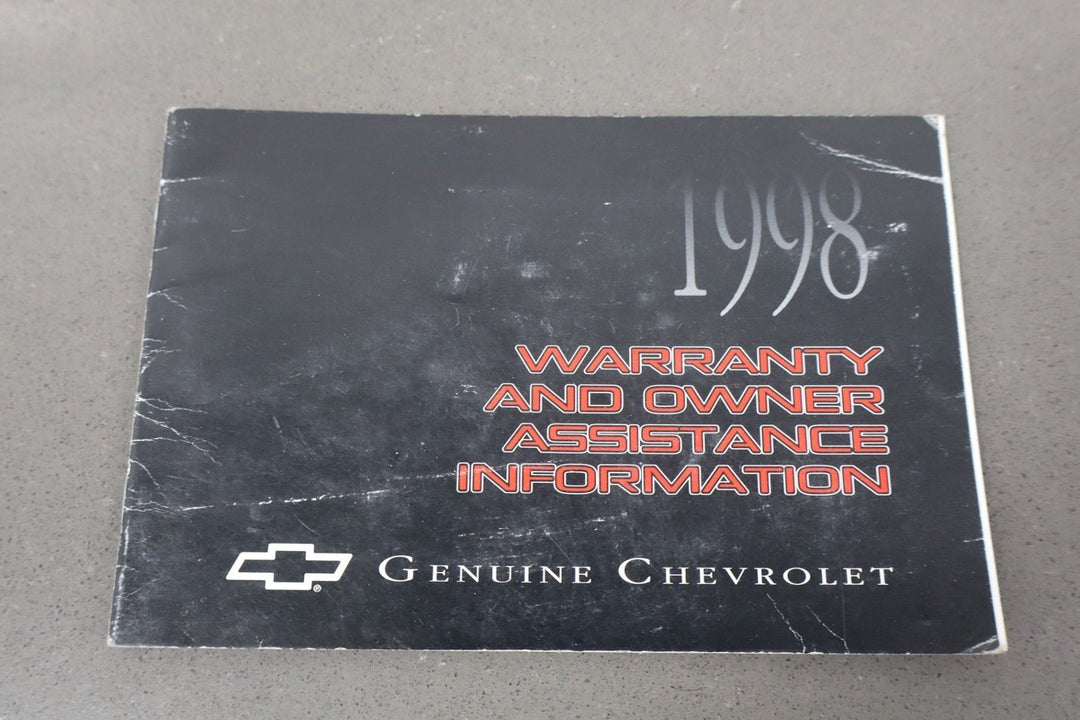 1998 Chevrolet Corvette Owners Handbook OEM