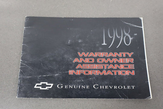 1998 Chevrolet Corvette Owners Handbook OEM