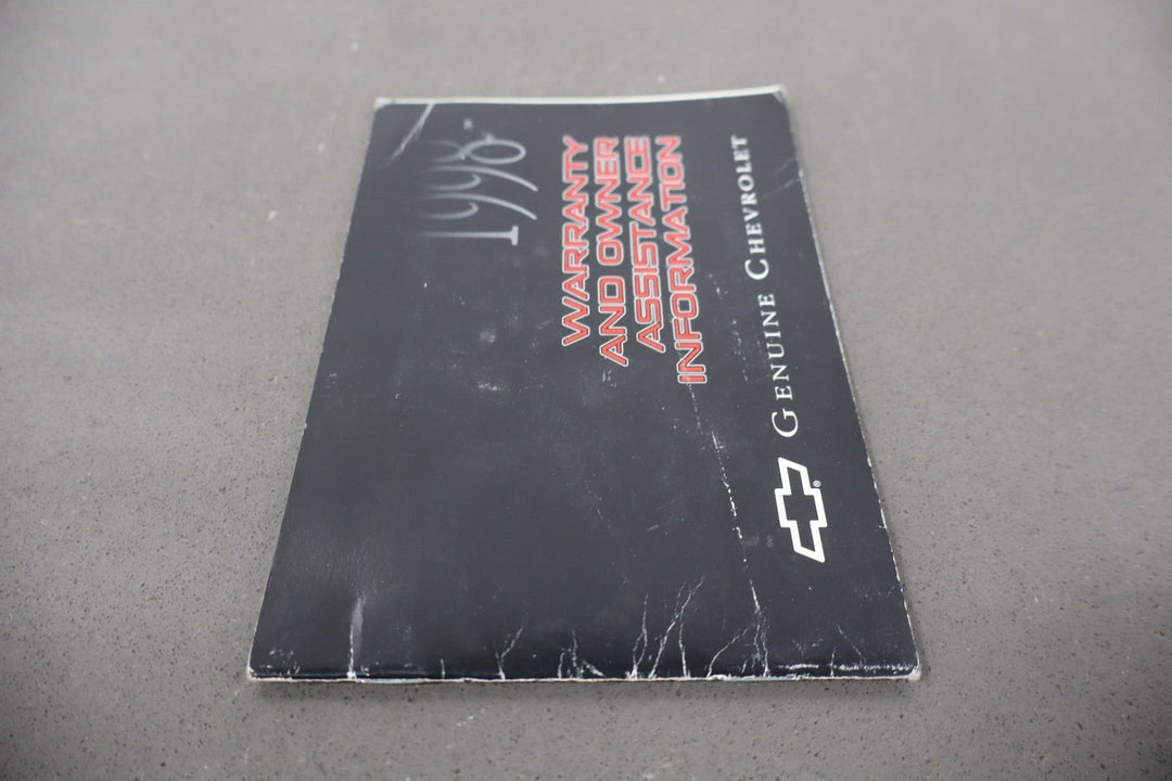 1998 Chevrolet Corvette Owners Handbook OEM