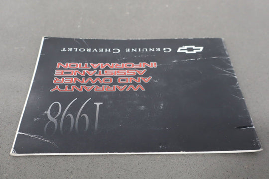 1998 Chevrolet Corvette Owners Handbook OEM