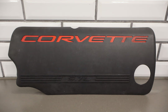 1999 - 2000 C5 Corvette 5.7L V8 LS1 Engine Fuel Rail Covers Pair Black