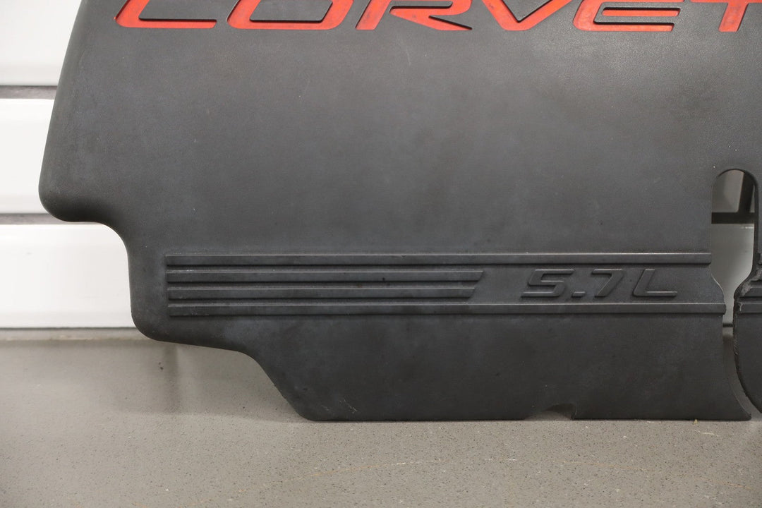 1999 - 2000 C5 Corvette 5.7L V8 LS1 Engine Fuel Rail Covers Pair Black