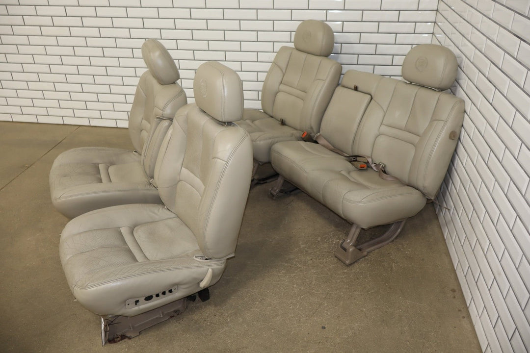 1999 - 2000 Cadillac Escalade Heated Leather Seats Set Shale 52 GMT400