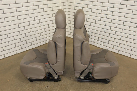 1999 - 2002 Chevy GMC Silverado Sierra Crew Cab Leather Seat Set Front/Rear