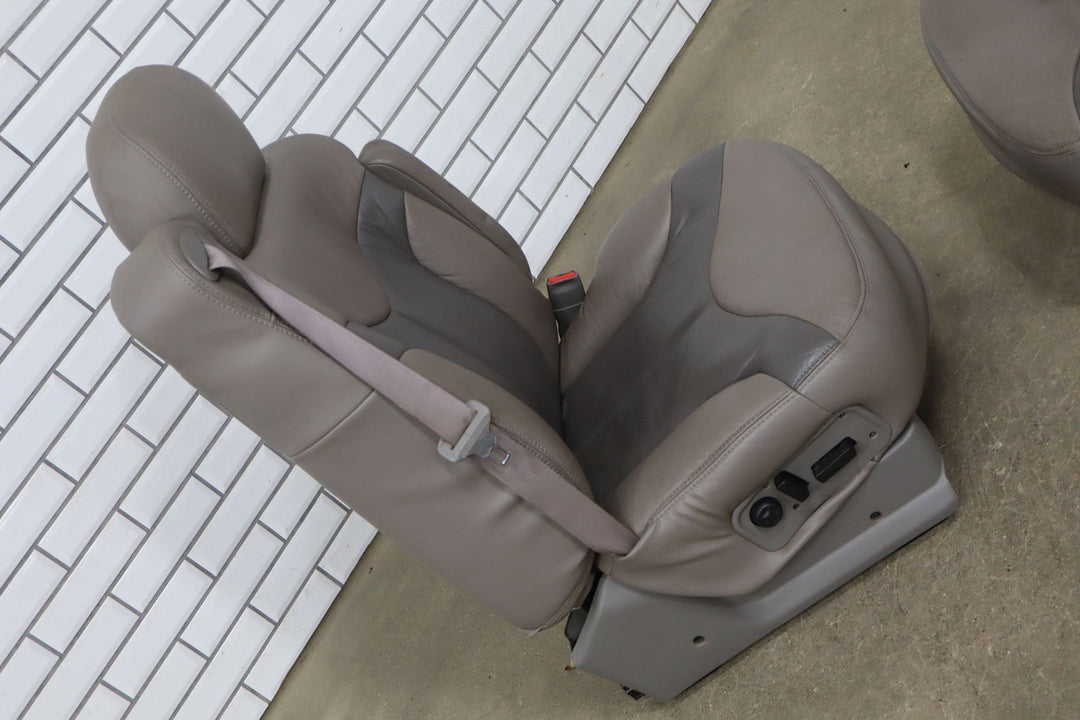 1999 - 2002 Chevy GMC Silverado Sierra Crew Cab Leather Seat Set Front/Rear