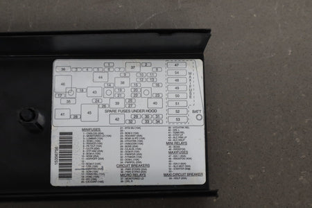 1999-2004 Chevrolet Corvette C5 Interior Fuse Box 12193792