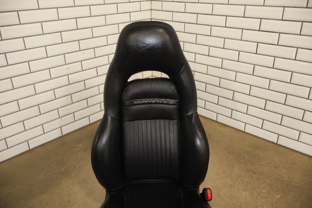1999-2004 Chevrolet Corvette Passenger Black Leather Sport Seat 88991515 OEM