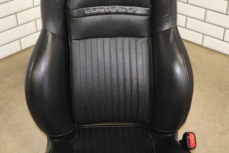 1999-2004 Chevrolet Corvette Passenger Black Leather Sport Seat 88991515 OEM