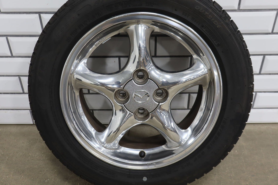 1999 - 2005 Mazda Miata Set of 4 15x6 Chrome Wheels & Tires