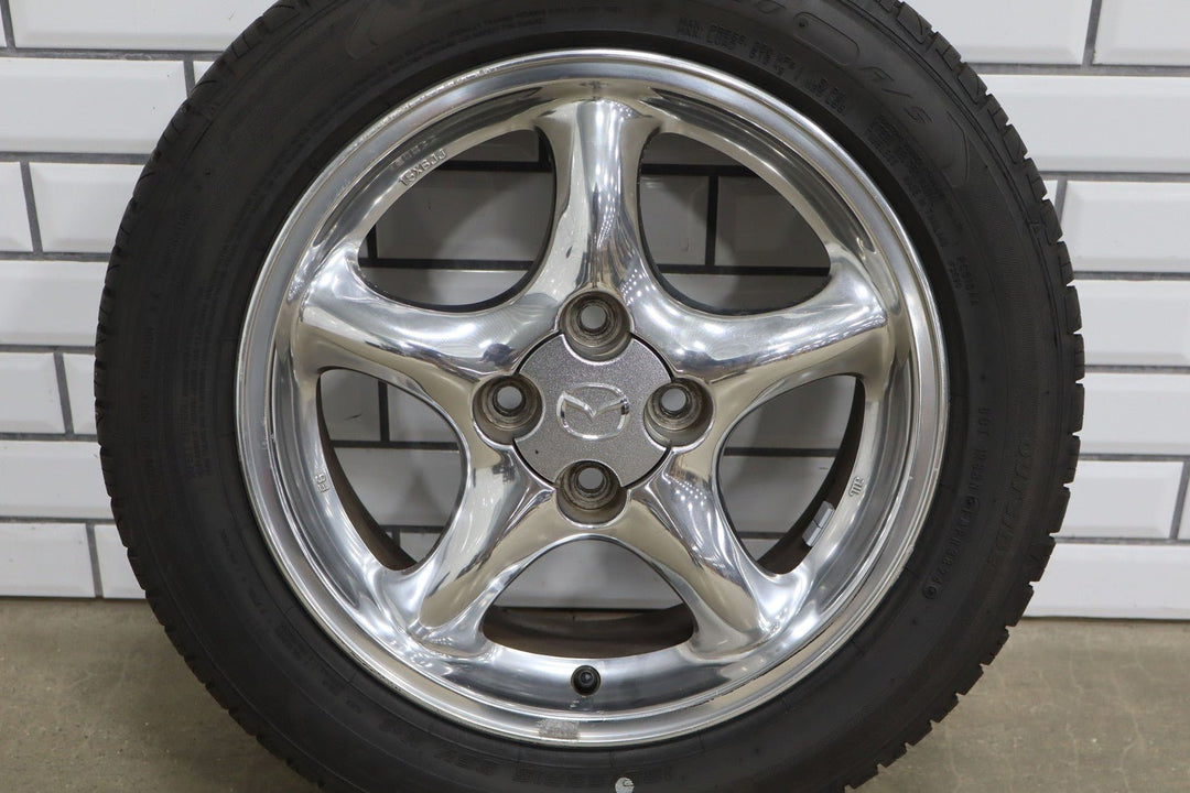 1999 - 2005 Mazda Miata Set of 4 15x6 Chrome Wheels & Tires