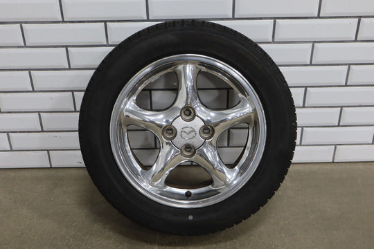 1999 - 2005 Mazda Miata Set of 4 15x6 Chrome Wheels & Tires