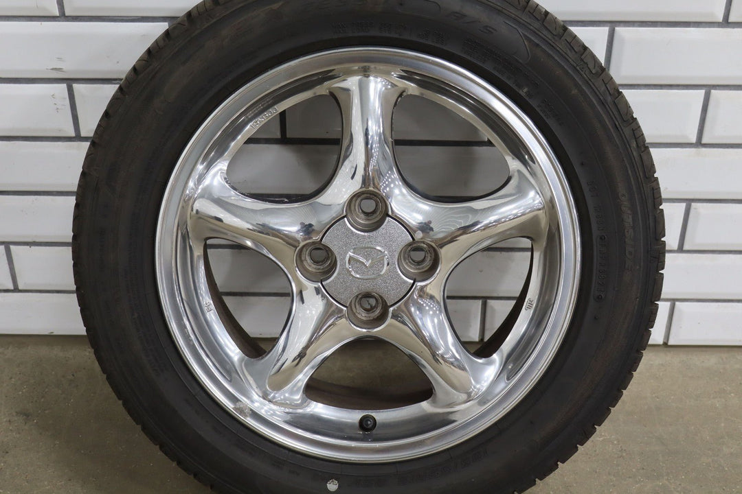 1999 - 2005 Mazda Miata Set of 4 15x6 Chrome Wheels & Tires