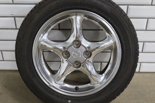 1999 - 2005 Mazda Miata Set of 4 15x6 Chrome Wheels & Tires