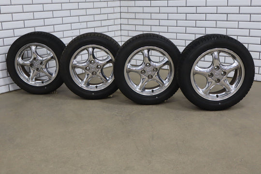1999 - 2005 Mazda Miata Set of 4 15x6 Chrome Wheels & Tires