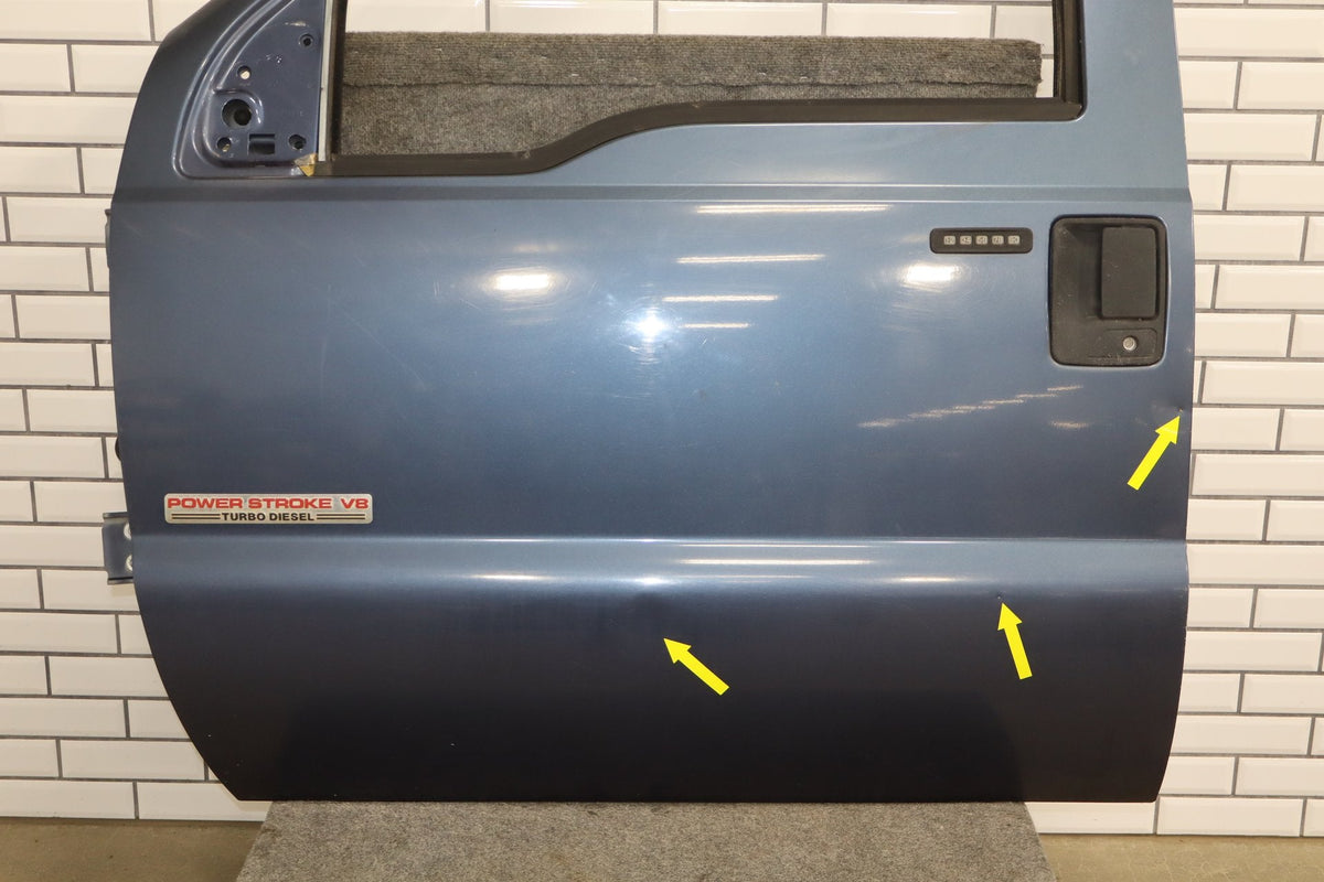 1999-2007 Ford F-250 Super Duty Crew Cab Left Front Door Wedgewood Blue Rust Free