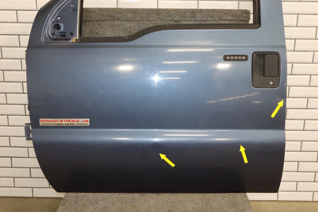 1999-2007 Ford F-250 Super Duty Crew Cab Left Front Door Wedgewood Blue Rust Free