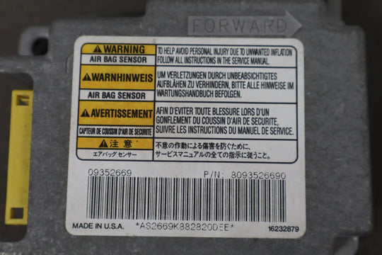 1999 Isuzu Trooper SRS Computer OEM