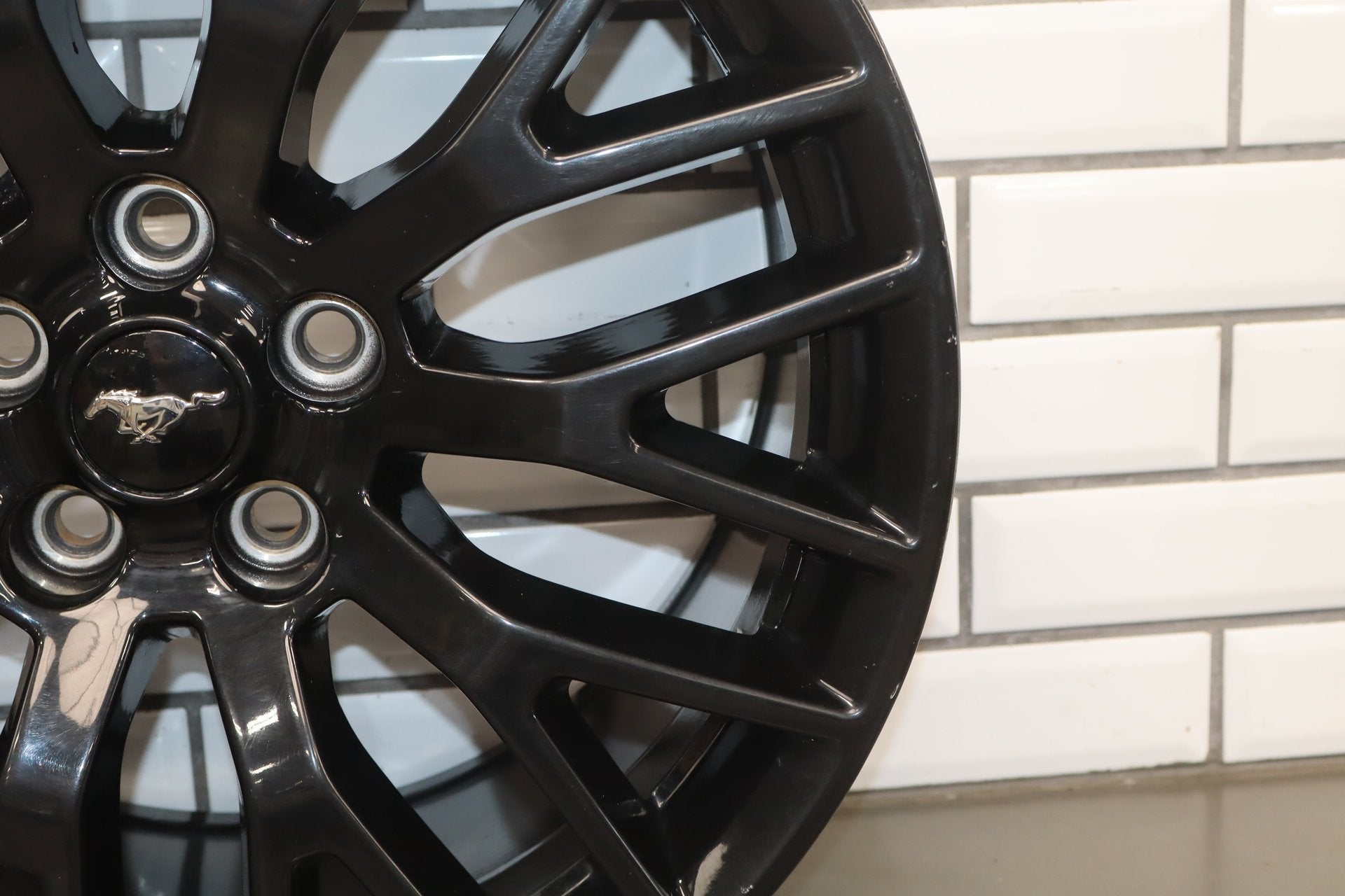 19x9.5 Alloy Wheel | Black | 10 Y Spoke | 5x114.3 | Fits 2015-2023 Ford Mustang