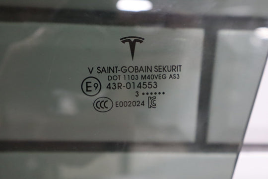 20 - 23 Tesla Model Y Rear Left Driver Side Door Window Glass OEM