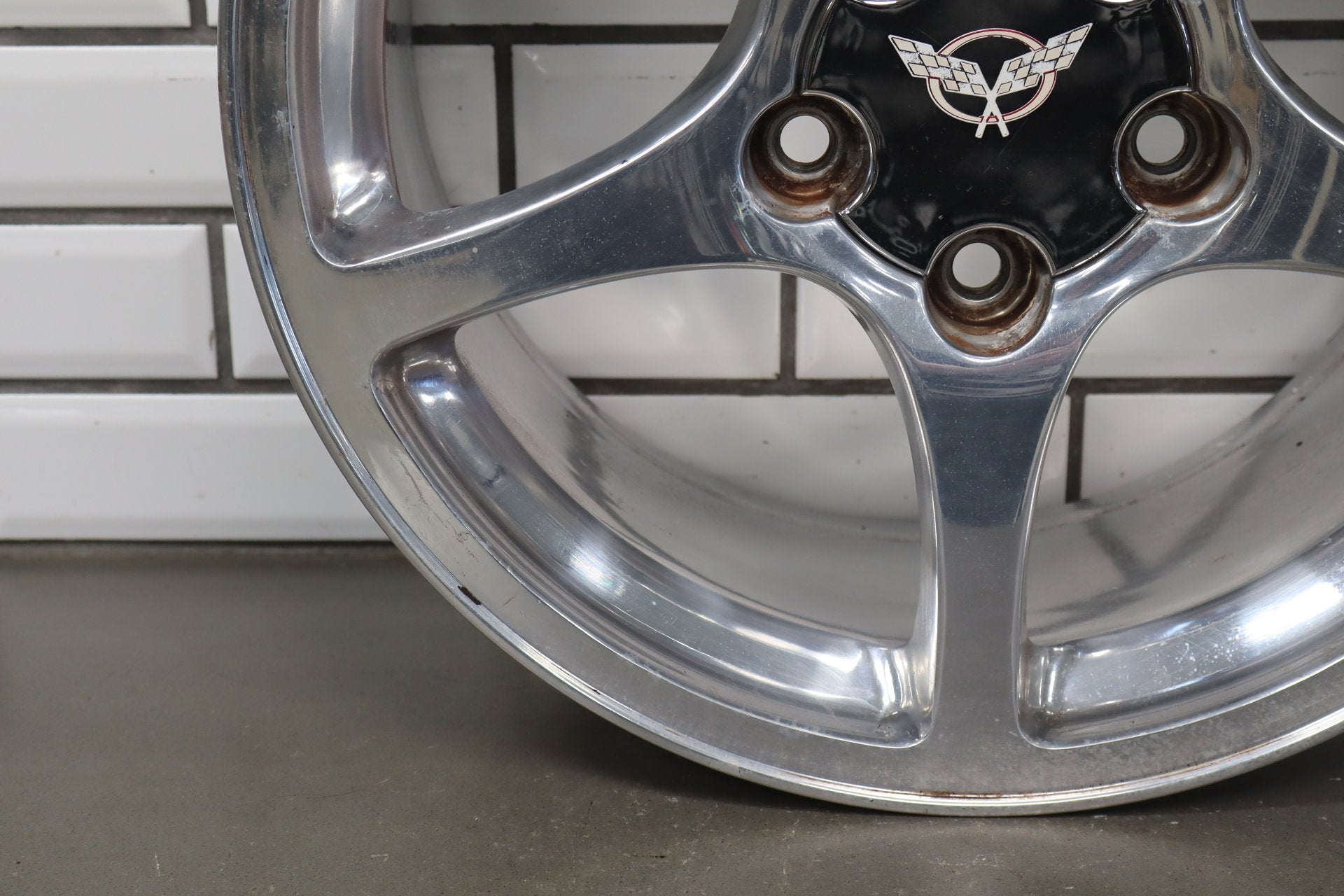 2000-2004 Chevrolet Corvette C5 Front 17x8.5 OEM 5 Spoke Polished Wheel