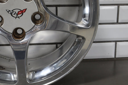 2000-2004 Chevrolet Corvette C5 Front 17x8.5 OEM 5 Spoke Polished Wheel