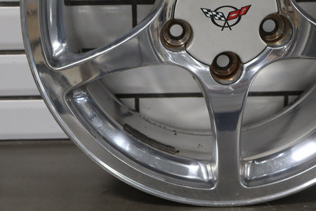2000-2004 Chevrolet Corvette C5 Front 17x8.5 OEM 5 Spoke Polished Wheel