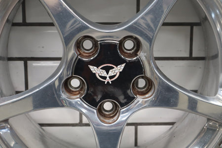 2000-2004 Chevrolet Corvette C5 Front 17x8.5 OEM 5 Spoke Polished Wheel
