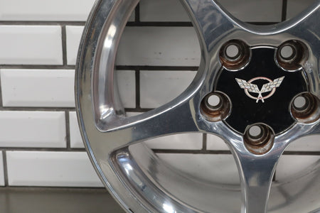 2000-2004 Chevrolet Corvette C5 Front 17x8.5 OEM 5 Spoke Polished Wheel