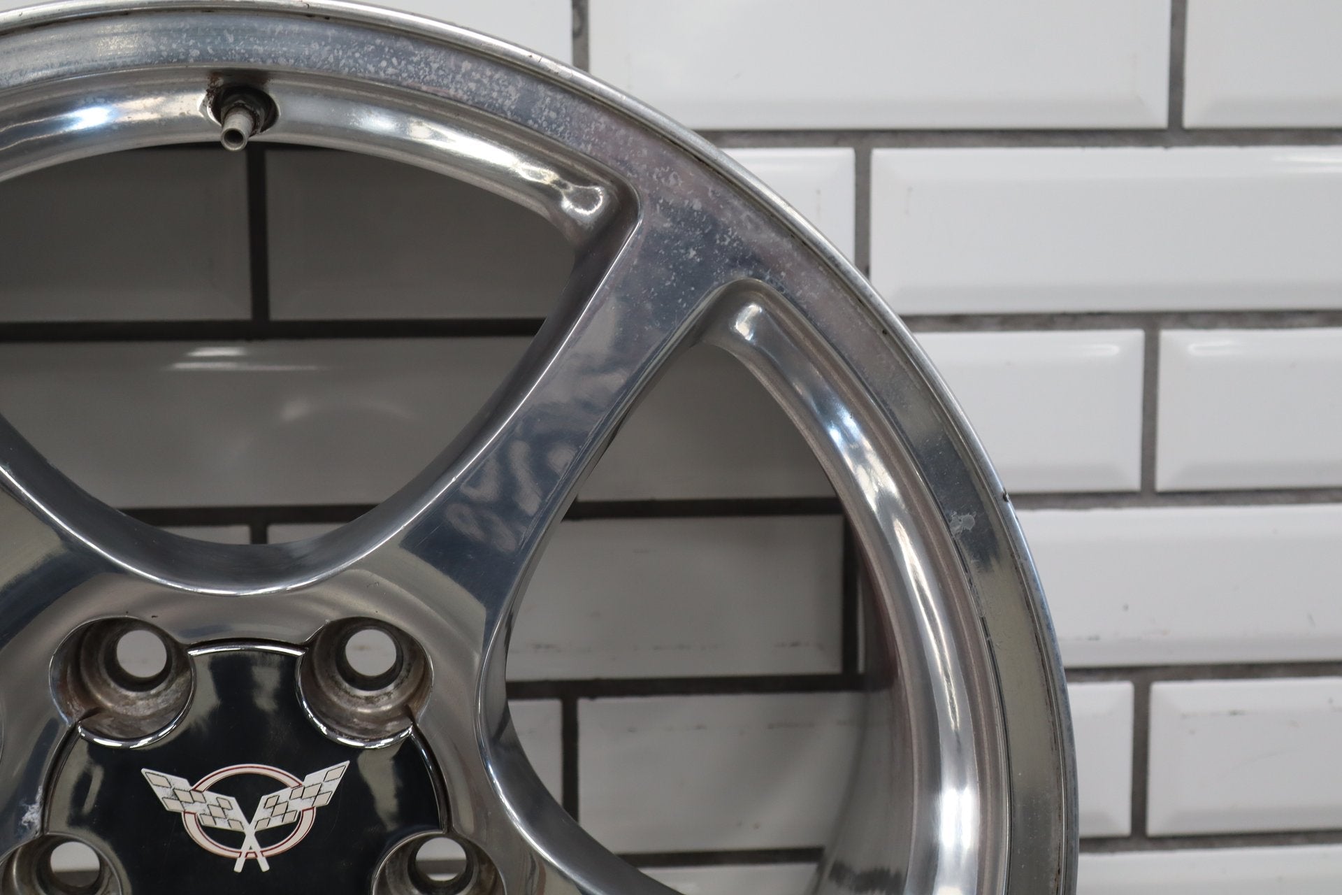 2000-2004 Chevrolet Corvette C5 Rear 18x9.5" OEM 5 Spoke Wheel | Polished