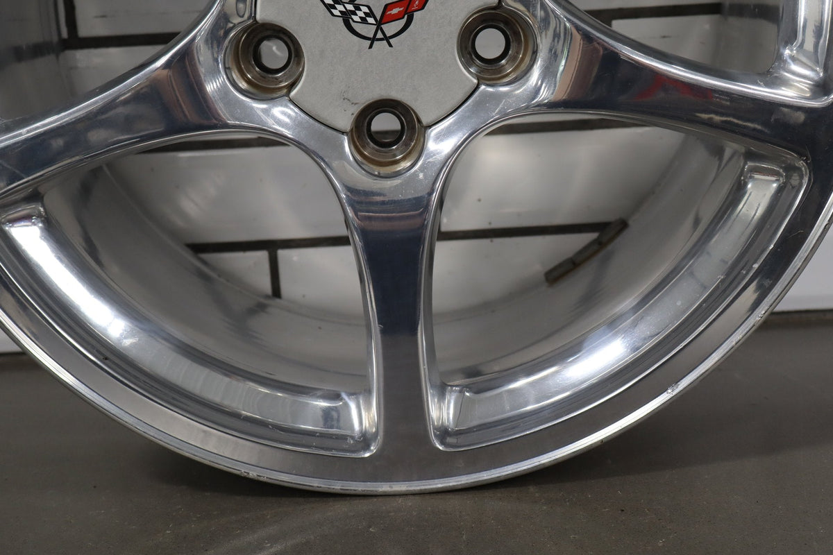 2000-2004 Chevrolet Corvette C5 Rear 18x9.5" OEM 5 Spoke Wheel | Polished