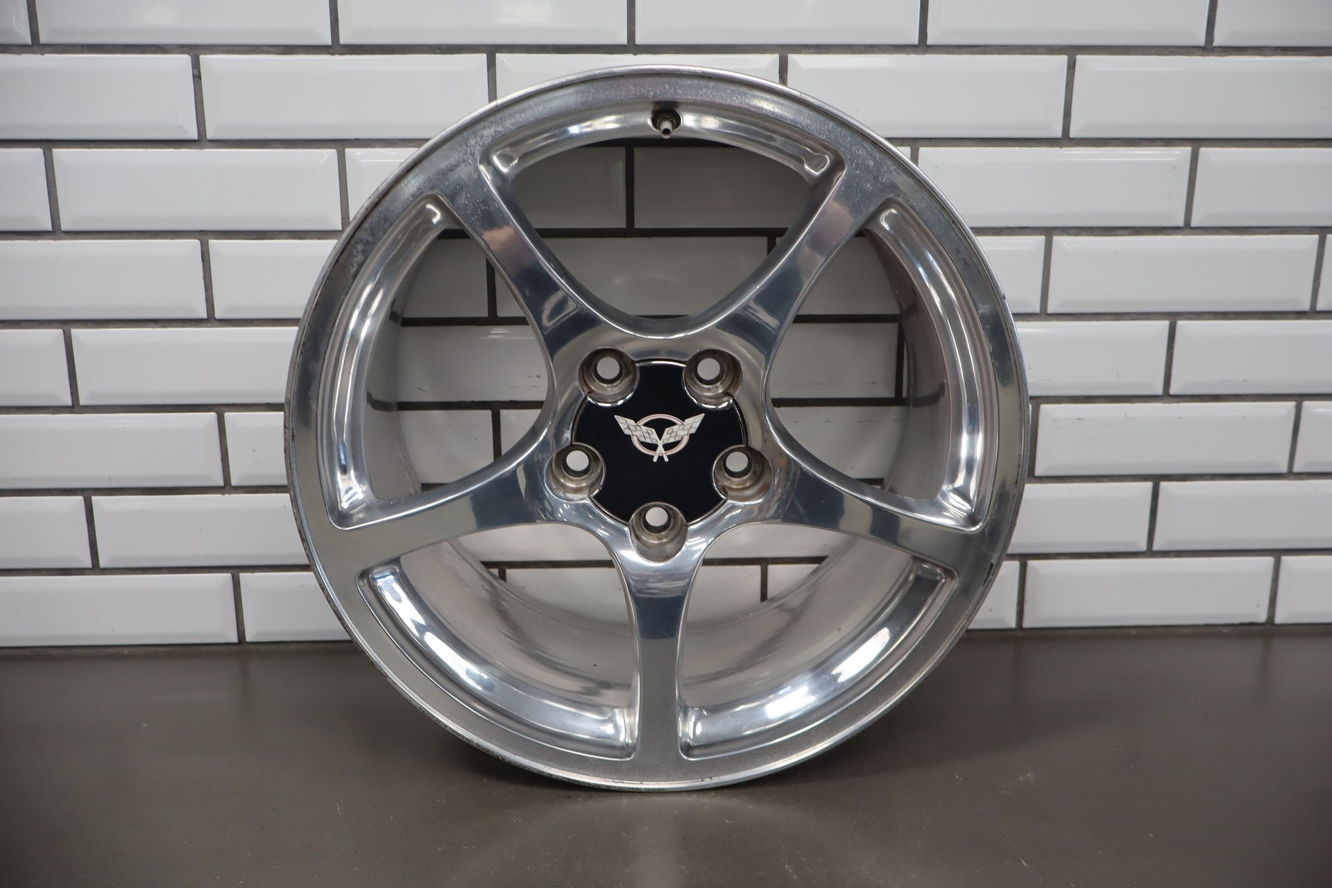 2000-2004 Chevrolet Corvette C5 Rear 18x9.5" OEM 5 Spoke Wheel | Polished