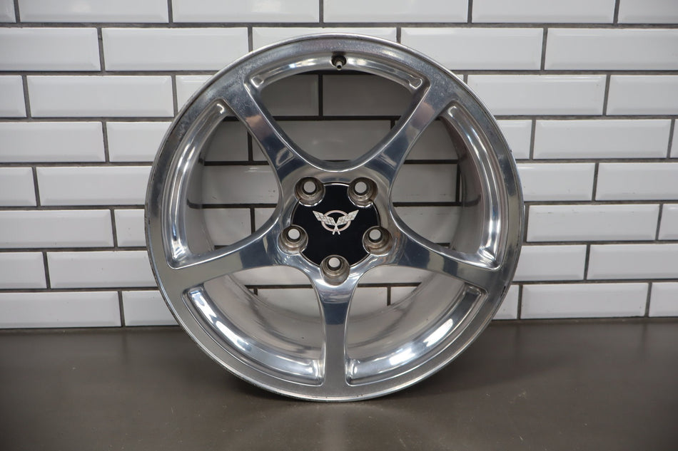 2000-2004 Chevrolet Corvette C5 Rear 18x9.5" OEM 5 Spoke Wheel | Polished