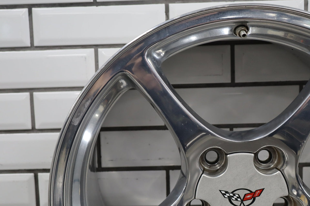 2000-2004 Chevrolet Corvette C5 Rear 18x9.5" OEM 5 Spoke Wheel | Polished