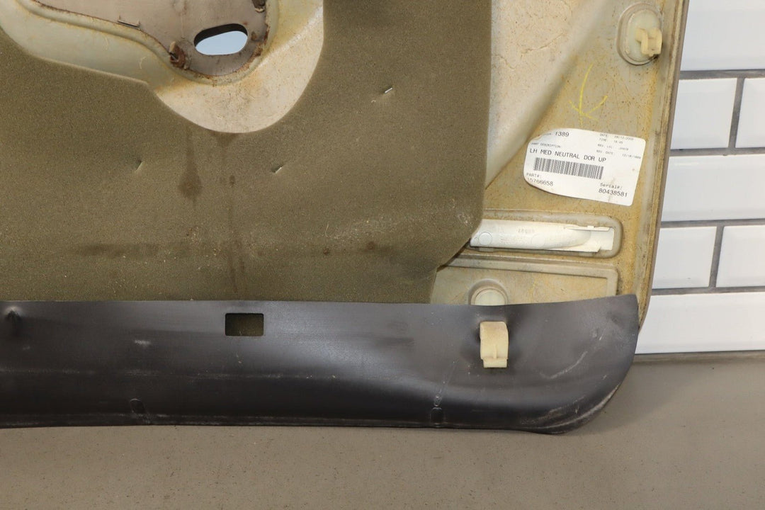 2001 - 2002 GMC Sierra 2500 HD Left Front Door Trim Panel Neutral 52