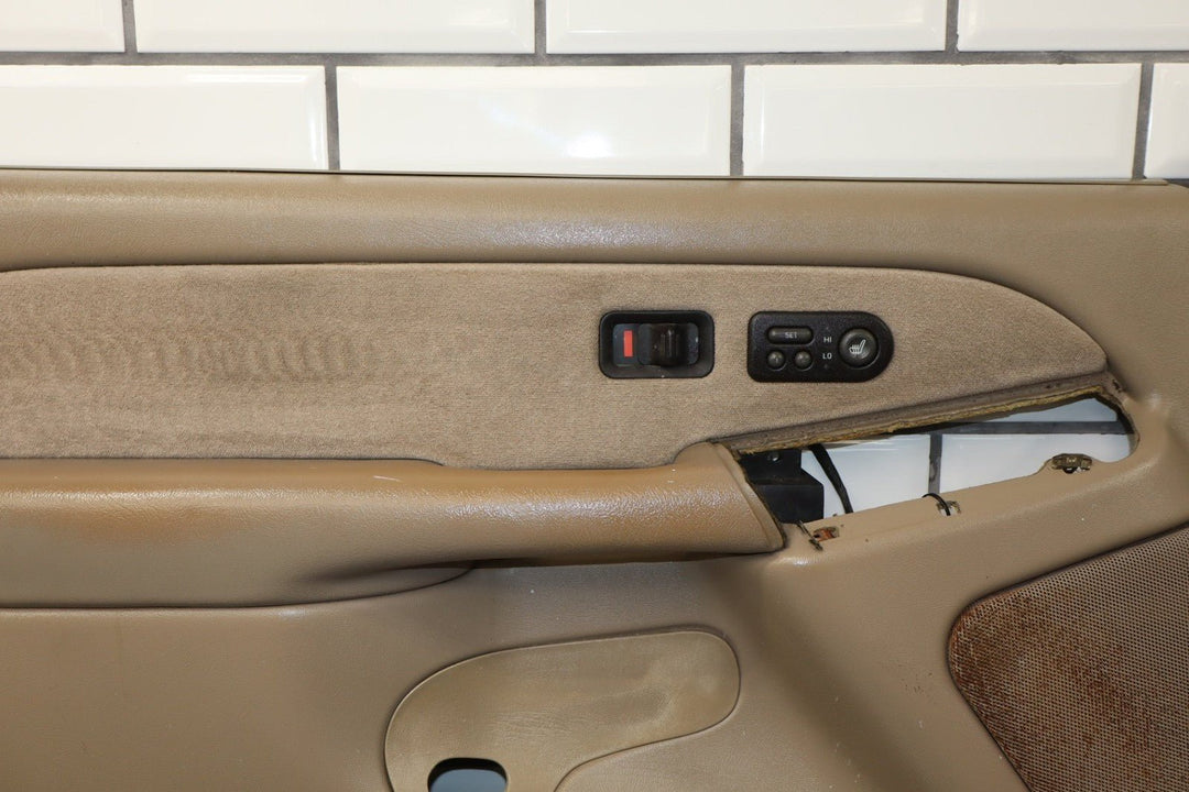 2001 - 2002 GMC Sierra 2500 HD Left Front Door Trim Panel Neutral 52