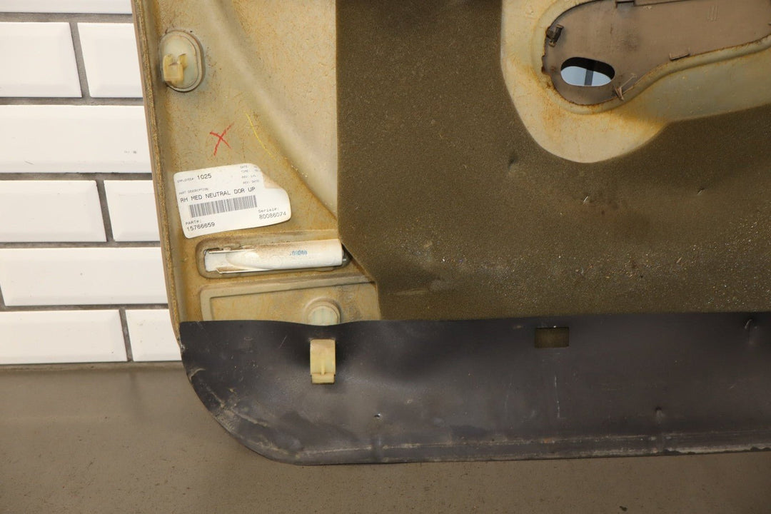 2001 - 2002 GMC Sierra 2500 HD Right Front Door Trim Panel Neutral 52