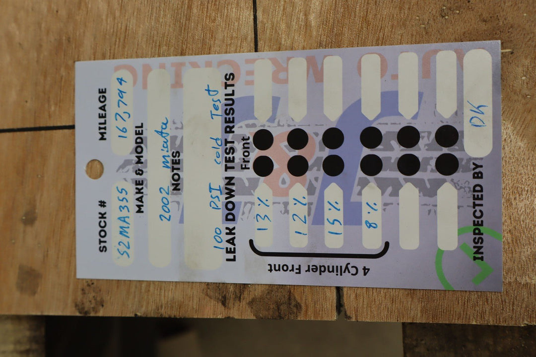 2001 - 2005 Mazda Miata NB 1.8L 4 Cylinder Engine W/5 Sp Manual Trans