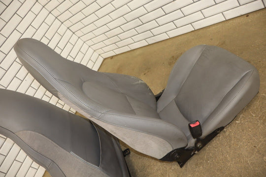 2001 - 2005 Mazda Miata NB Pair Manual Leather Bucket Seats *Gray C8