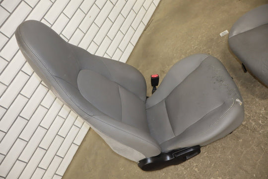2001 - 2005 Mazda Miata NB Pair Manual Leather Bucket Seats *Gray C8