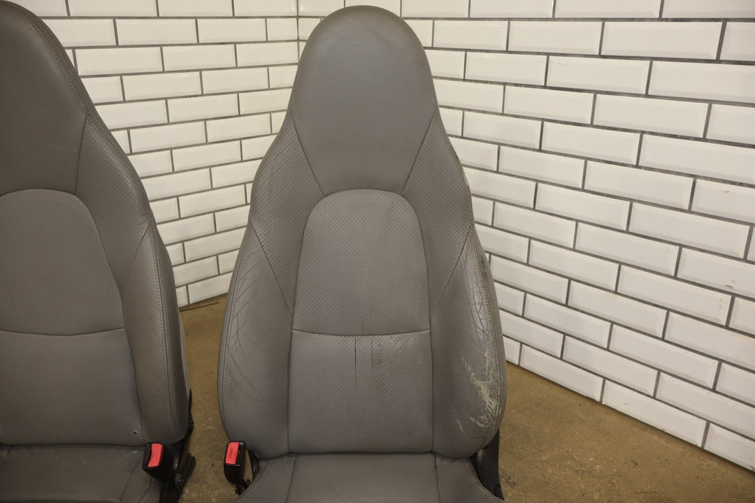 2001 - 2005 Mazda Miata NB Pair Manual Leather Bucket Seats *Gray C8